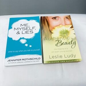 Christian Book Bundle Authentic Beauty Leslie Ludy Me Myself and Lies Rothschild